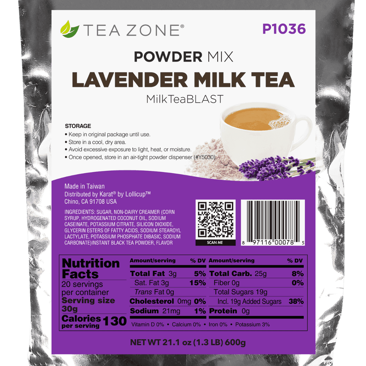 Lavender Milk Tea Powde -Tea Zone